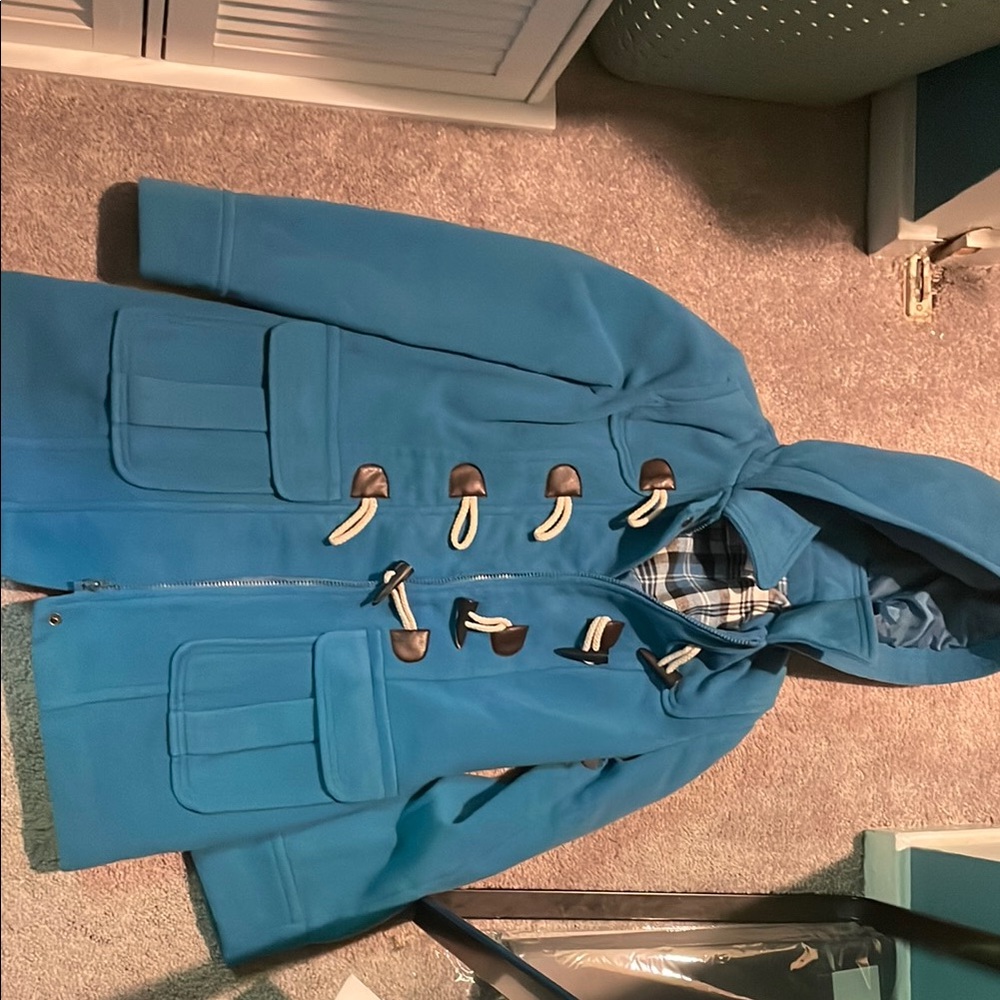 Forever 21 Blue Toggle Coat